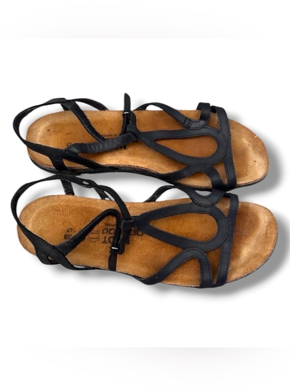 Naot Dorith Black Flat Strappy Sandal Women's Size 7 US / EU 38 Summer Comfort